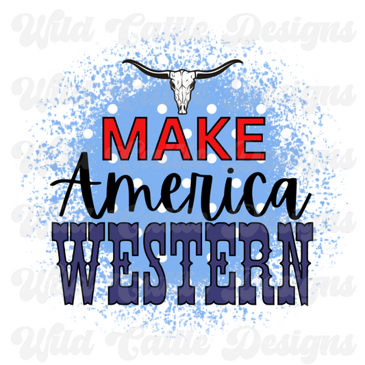 Make America Western GIRL PNG