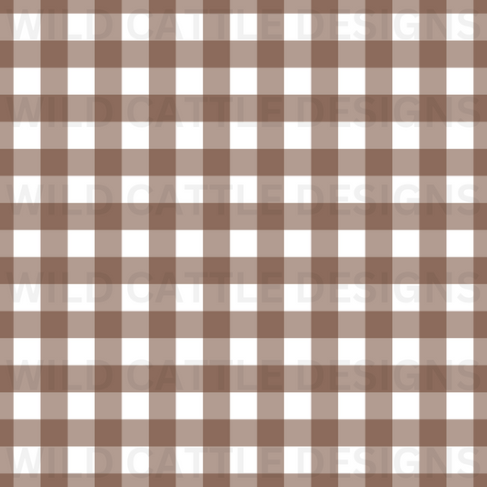 Muted Brown Plaid Seamless