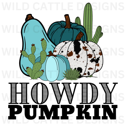 Blue Howdy Pumpkin PNG