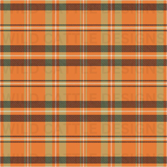 Orange Happy Fall Yall Plaid