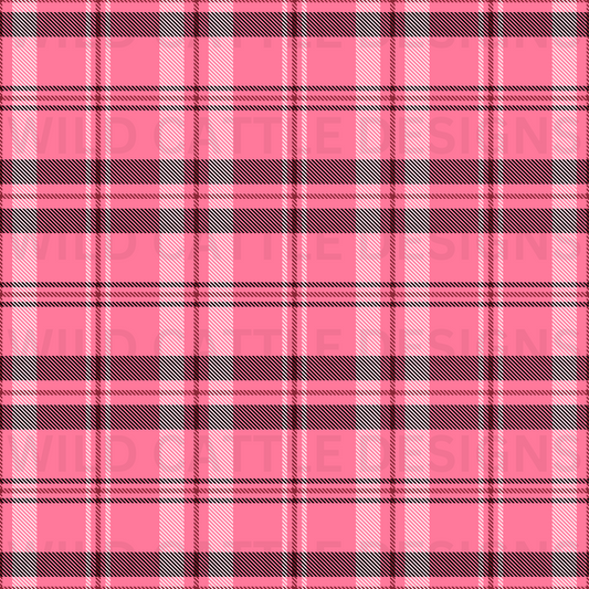 Pink Pumpkin Patch Plaid Seamless