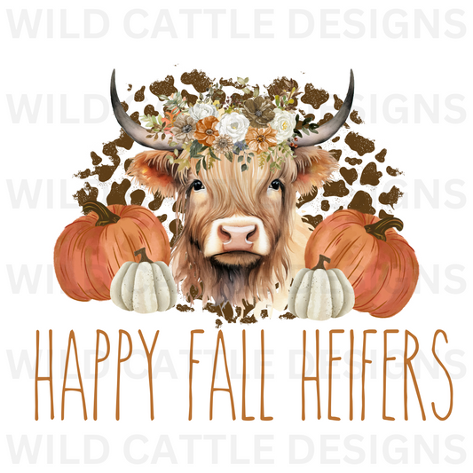 Happy Fall Heifers PNG