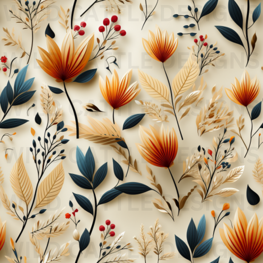 Neutral Flowers Seamless