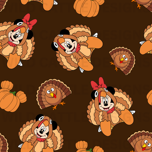 Thanksgiving Mouse Seamless