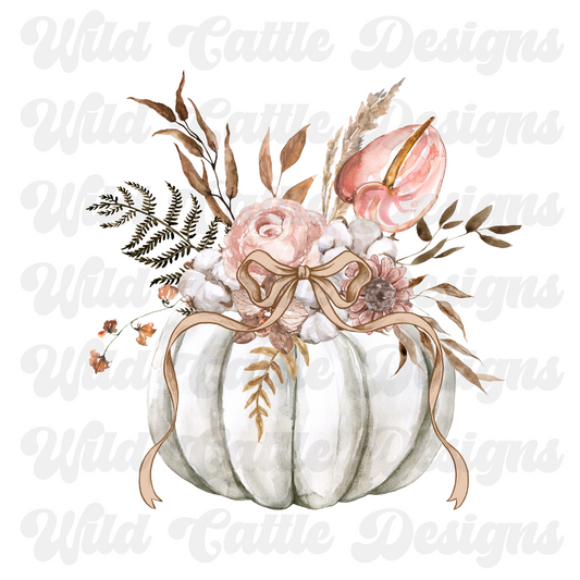 Beige coquette pumpkin png