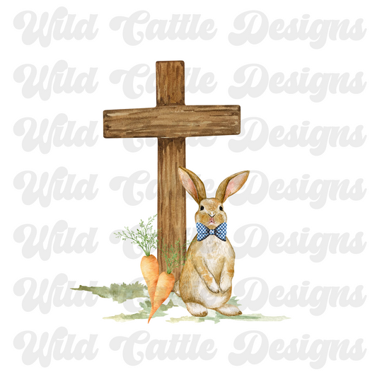 blue bowtie bunny png