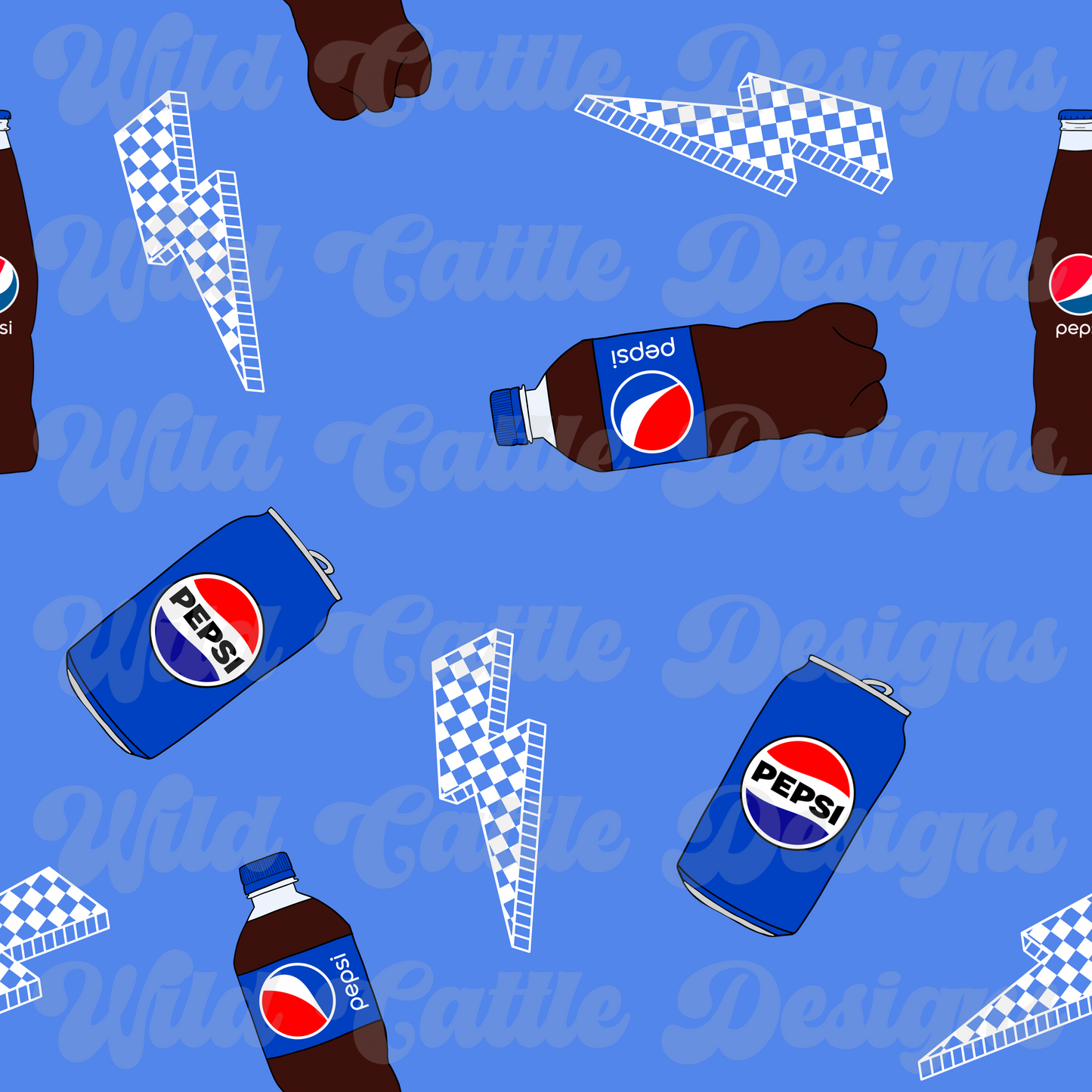 Blue Cola Boy Seamless