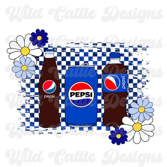 Blue Cola Girl PNG