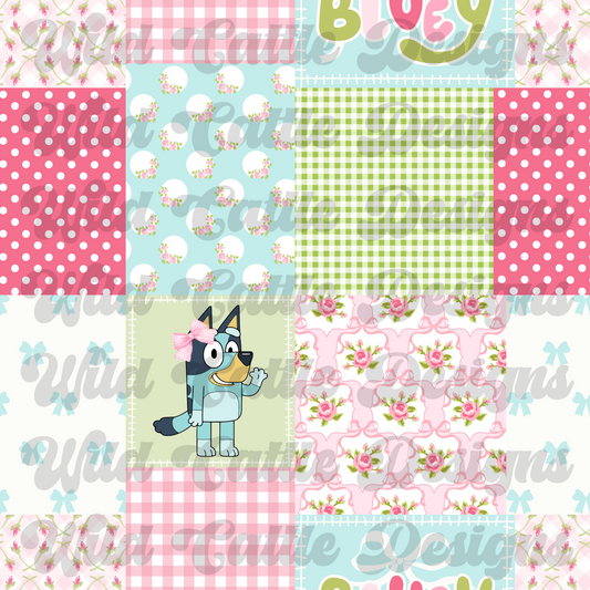 blue dog coquette patchwork