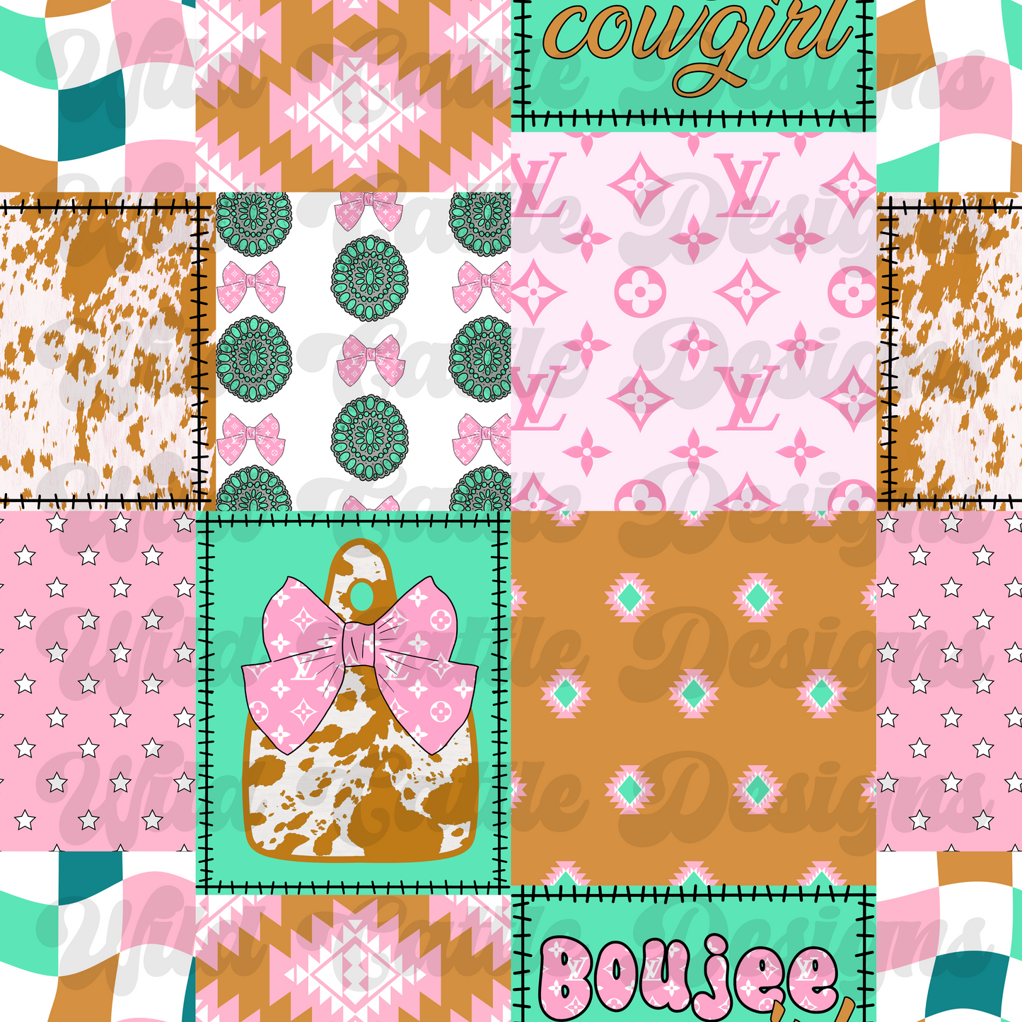 Boujee cowgirl patchwork