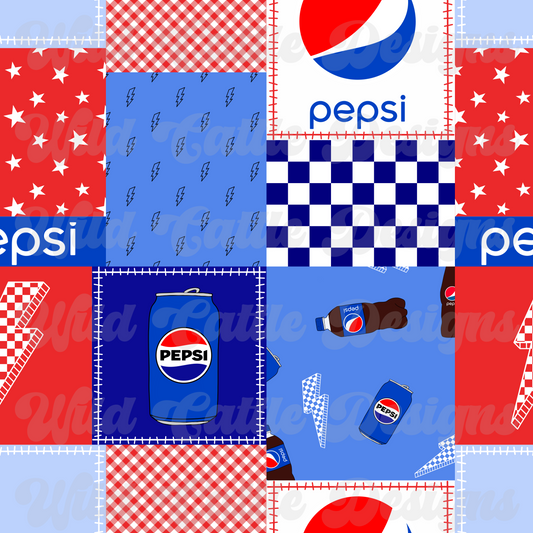 Blue Cola Boy Patchwork