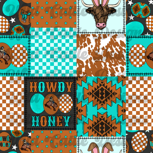 boys easter howdy honey patchwork