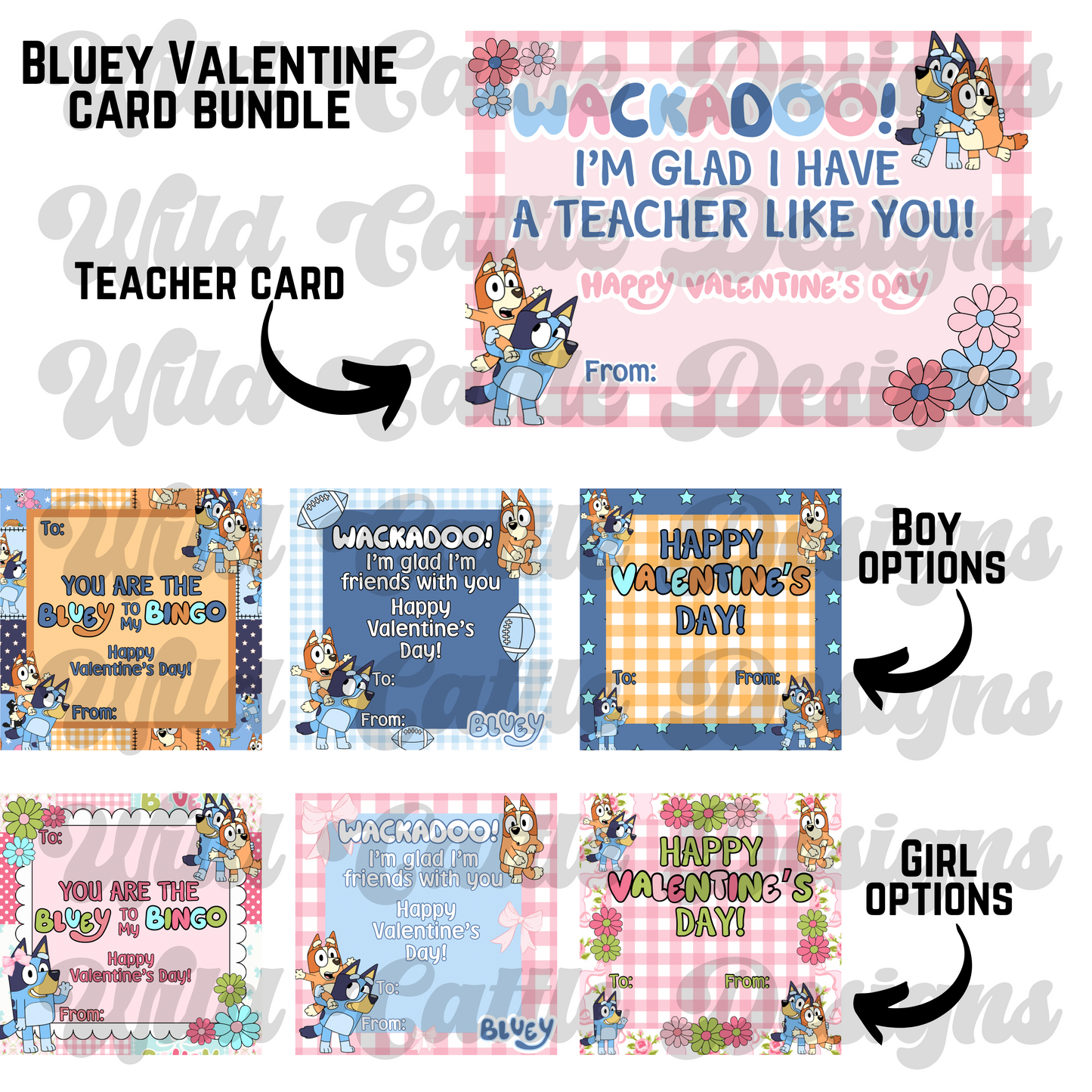 Dog Valentine Cards Bundle