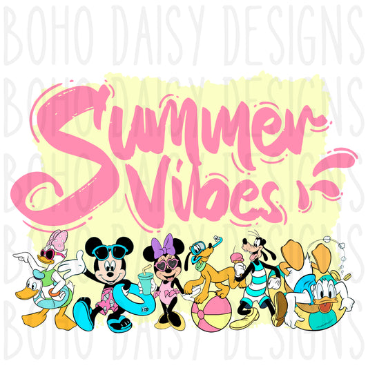 Summer Vibes Mouse PNG