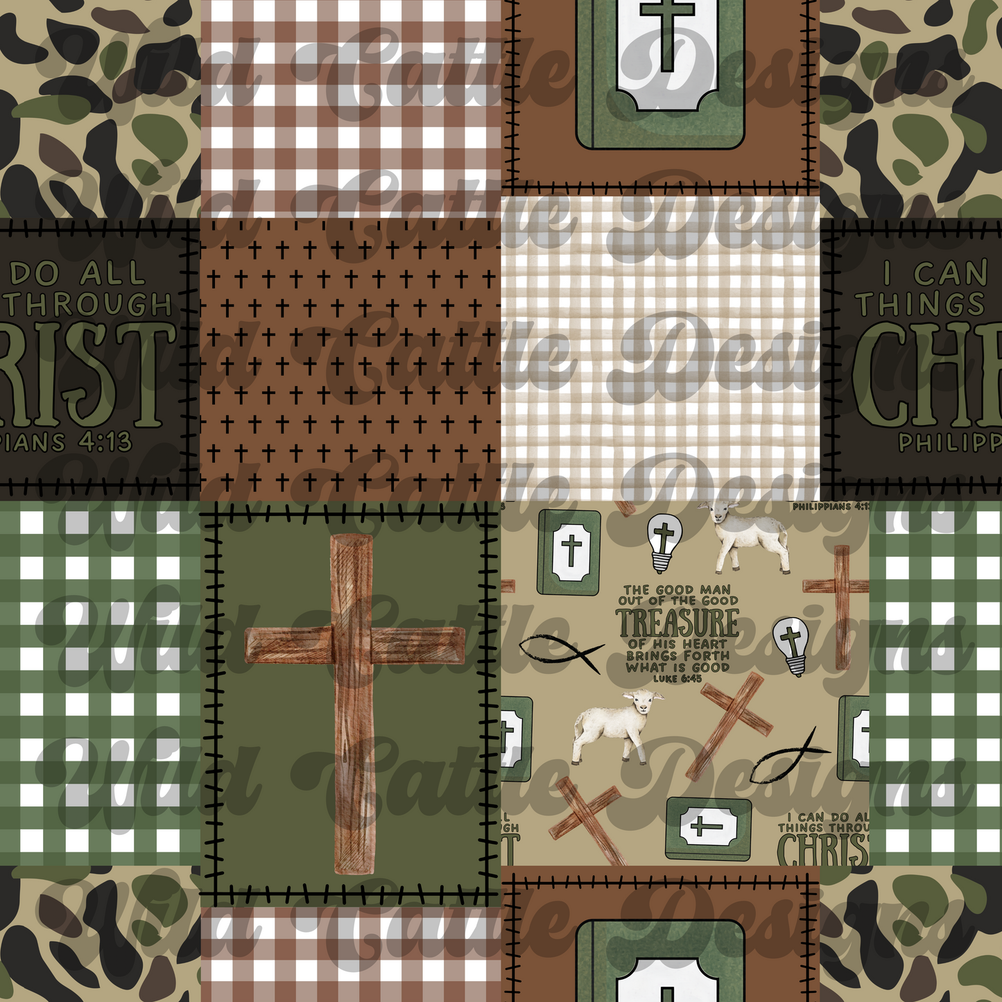 Camo through Christ patchwork