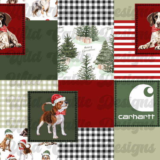 Car hartt christmas dog patchwork