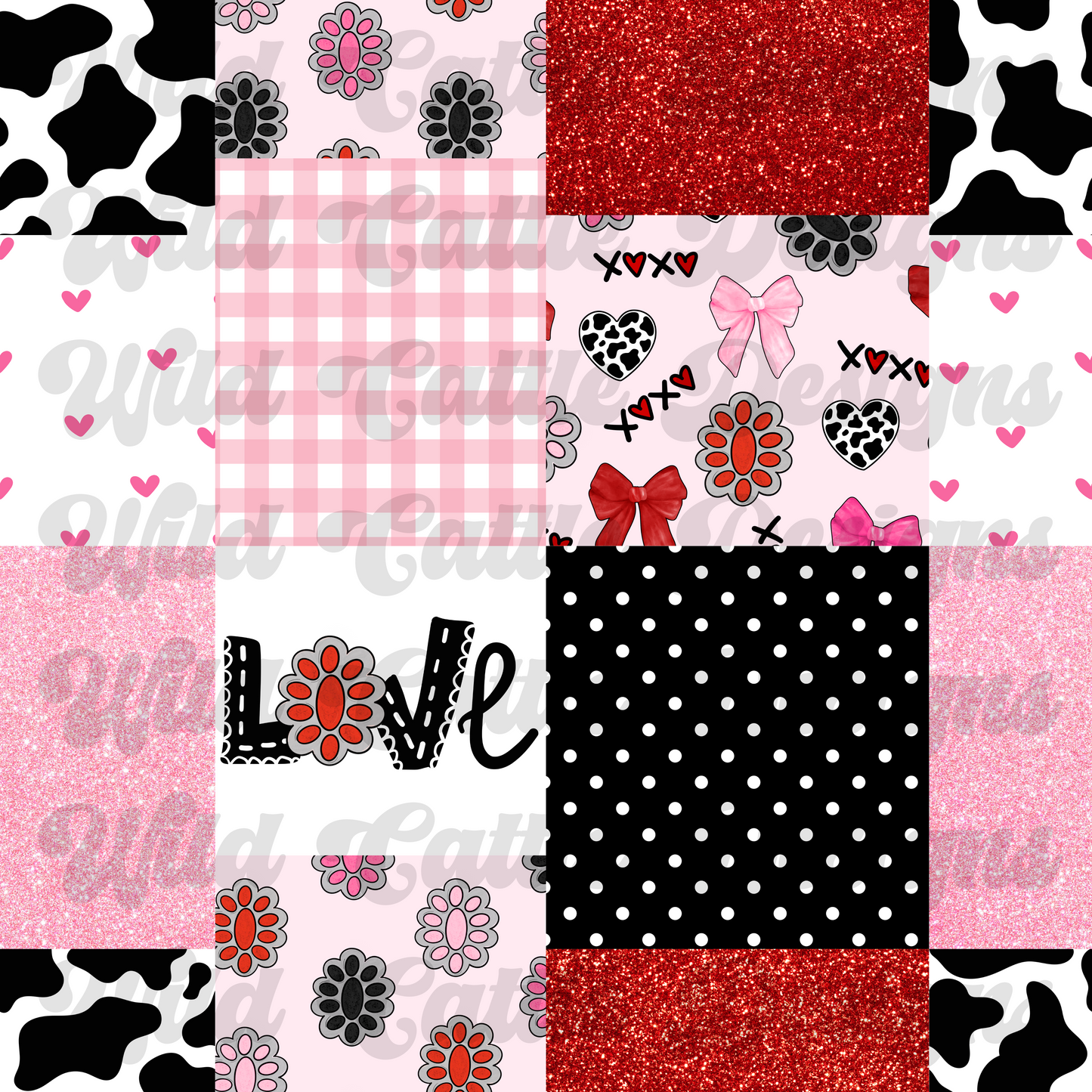 Concho heart patchwork