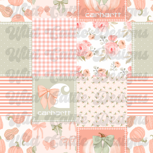 Coquette pumpkin patchwork