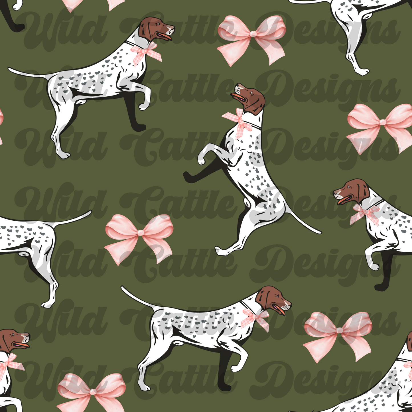 Dog pink bow seamless