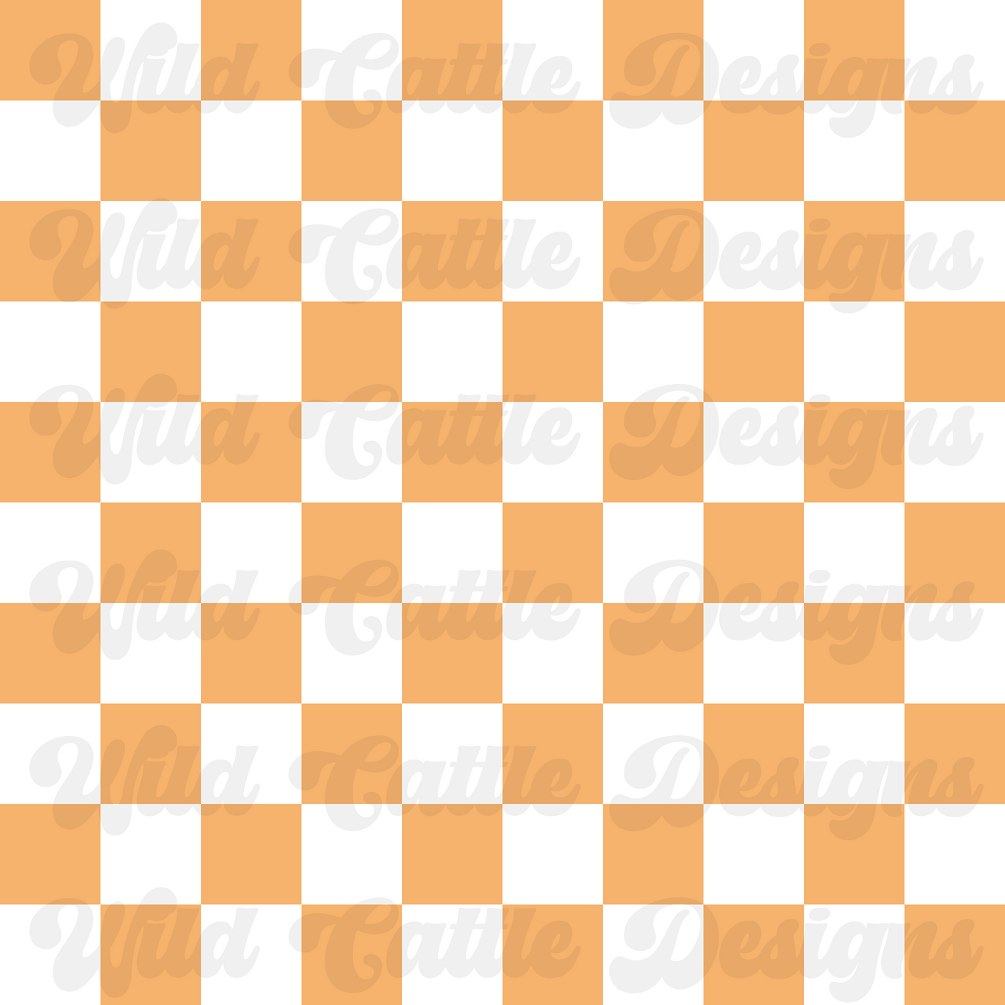 Creamsicle Checkers Seamless