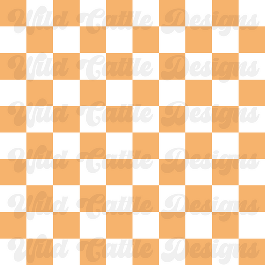 Creamsicle Checkers Seamless