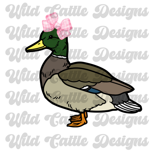 Duck pink bow png