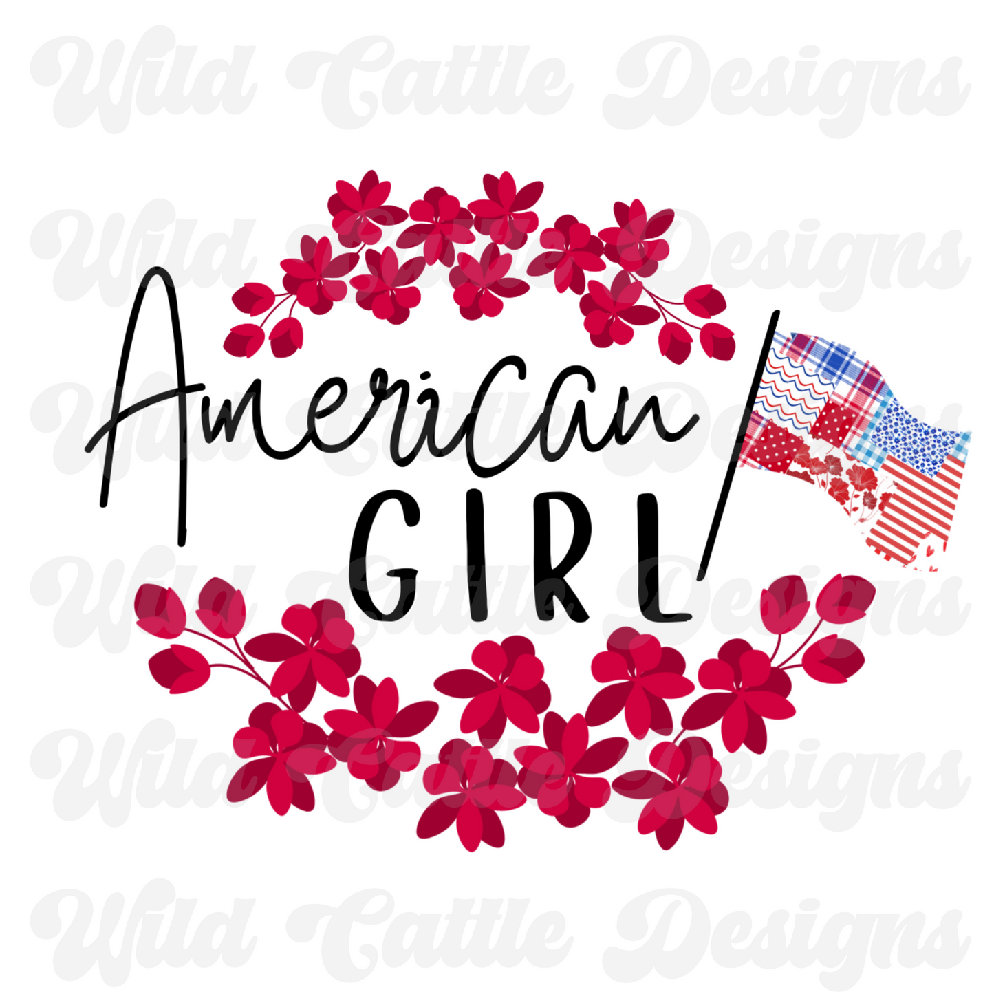 American Girl Floral PNG