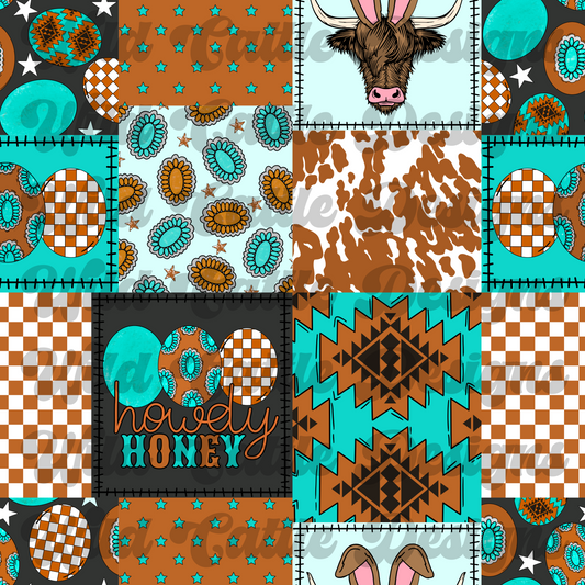 easter howdy honey patchwork