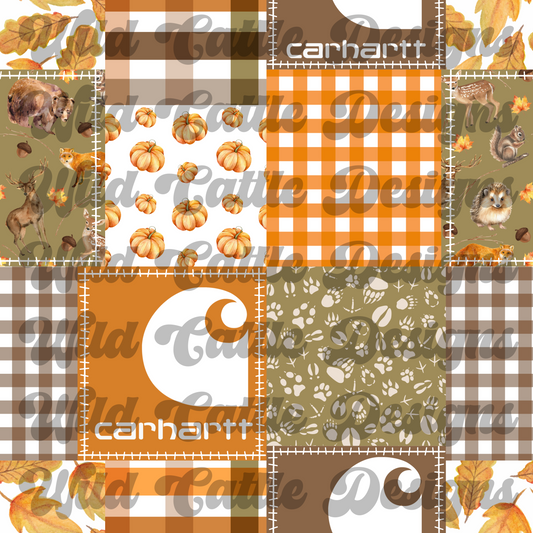 Fall woodlands patchwork