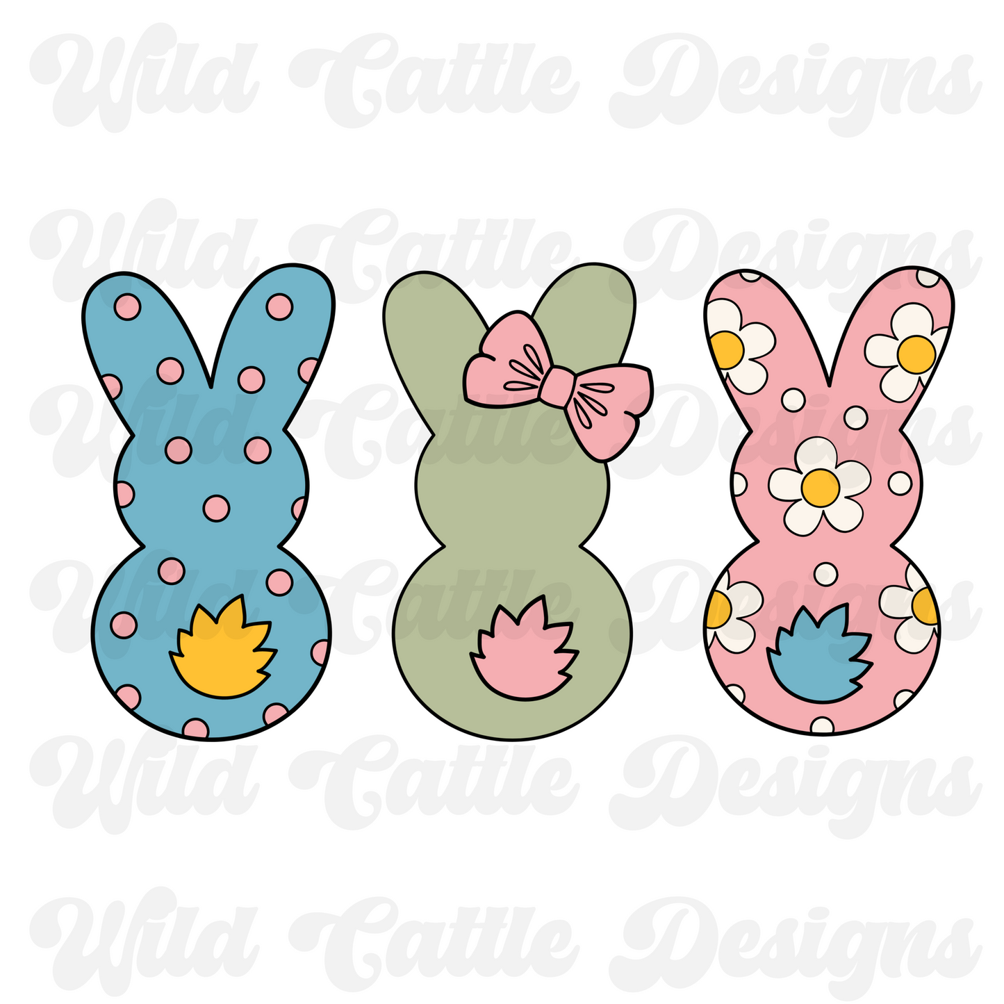 Groovy Bunnies PNG