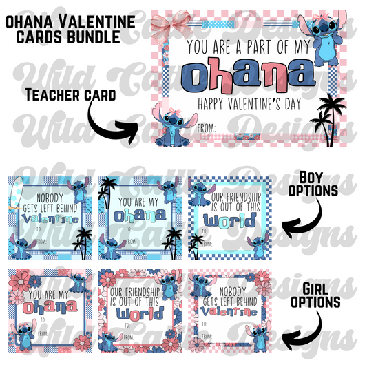 Ohana Valentine Cards Bundle