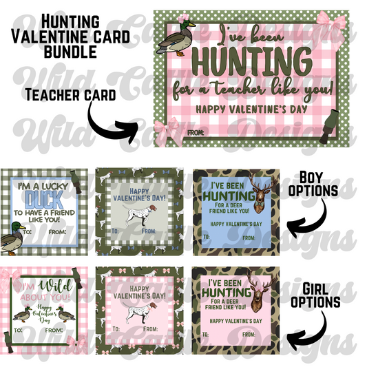 Hunting Valentine Cards Bundle