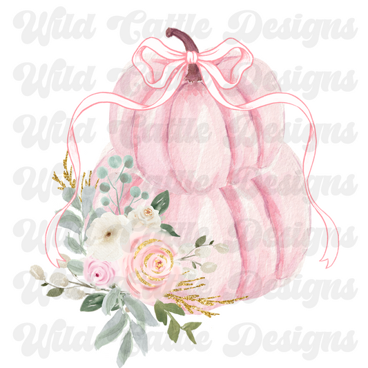 light pink coquette pumpkin png