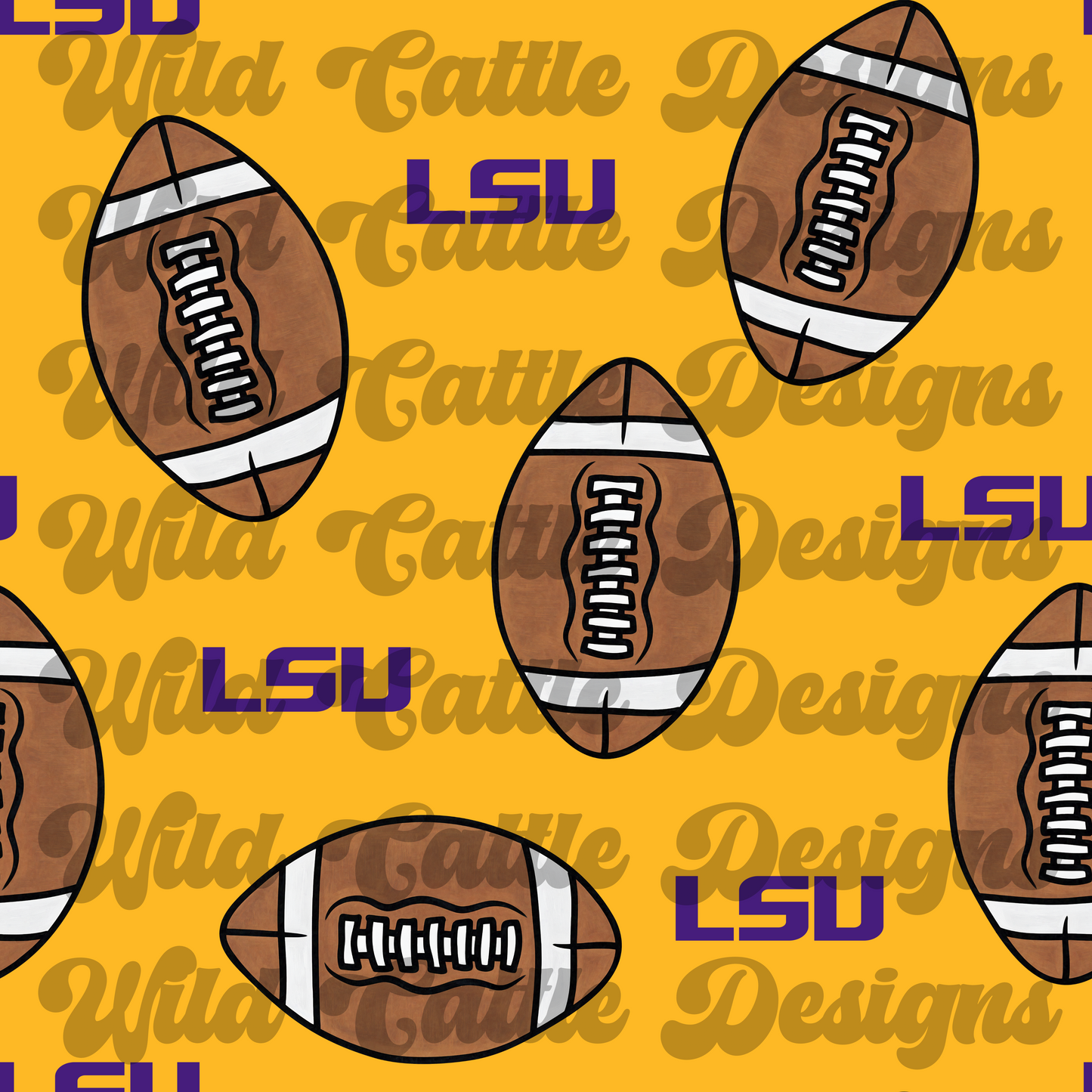 Lsu boy football seamless