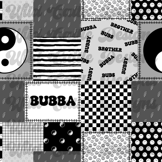 Monochrome Bubba Patchwork