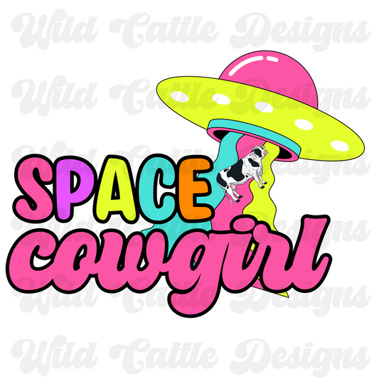 Neon Space Cowgirl PNG