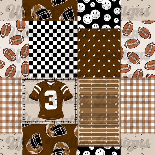 neutral football patchwork