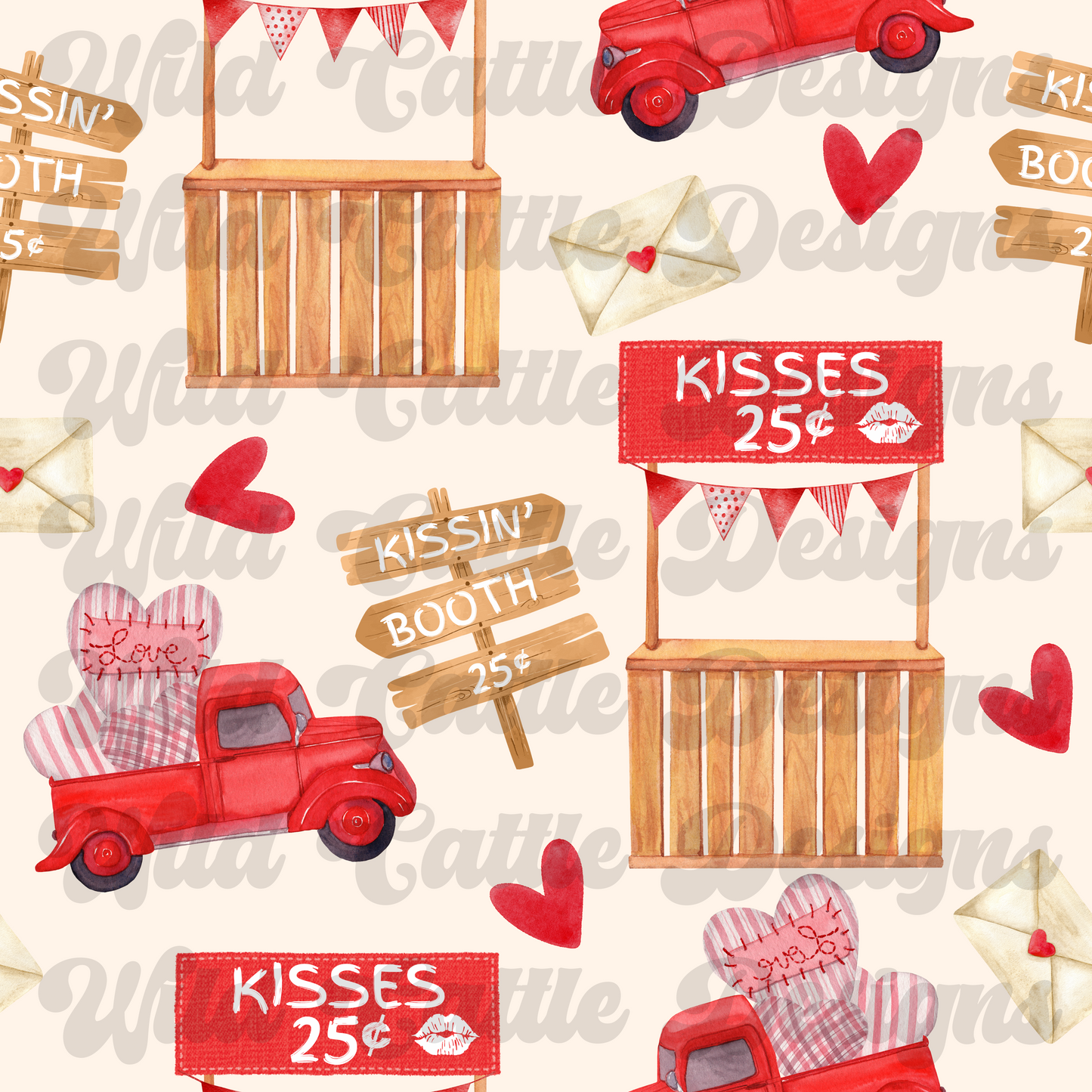 Neutral kissing booth seamless