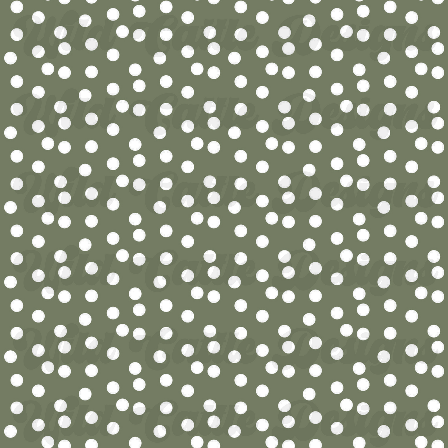 Olive Boho Dots Seamless