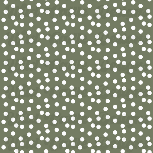 Olive Boho Dots Seamless