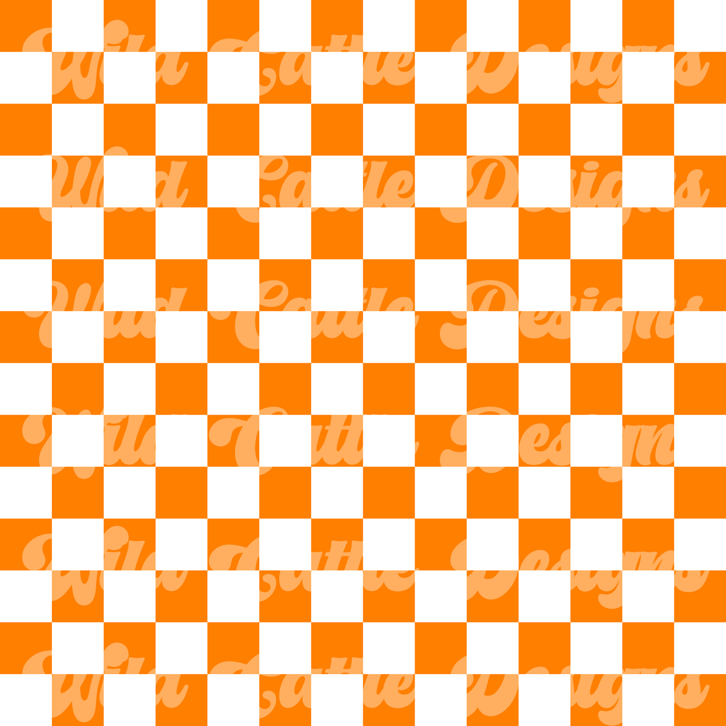 Orange Checker Seamless