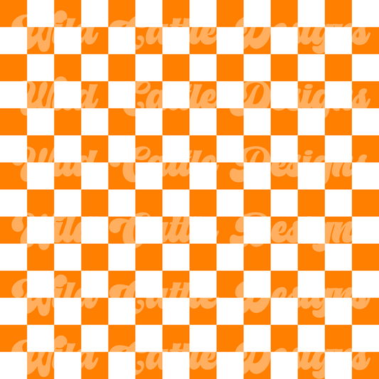 Orange Checker Seamless