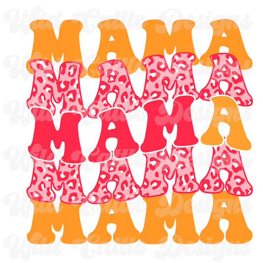 Orange and Pink Mama PNG