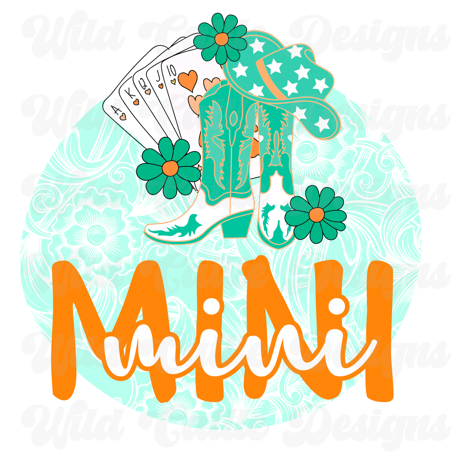 Orange Turquoise Mini PNG