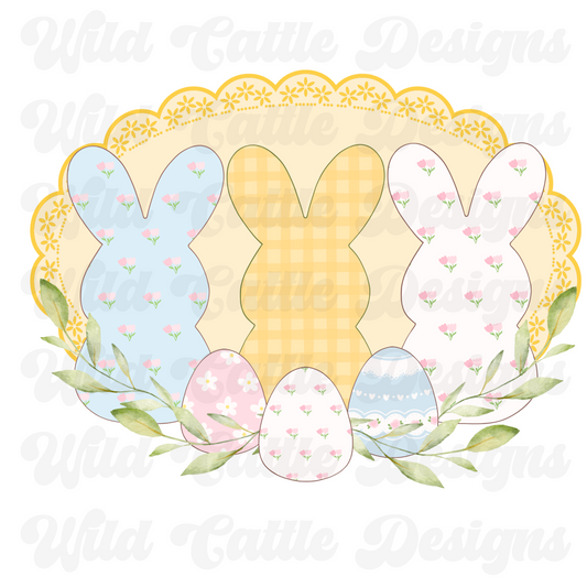 pastel coquette bunnies png