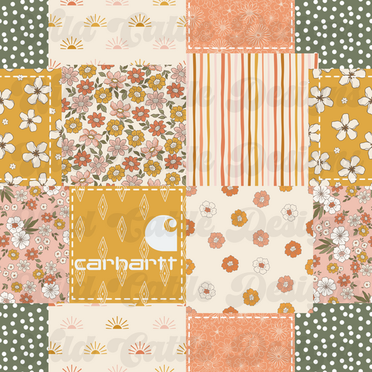 Peachy Boho Chic Patchwork