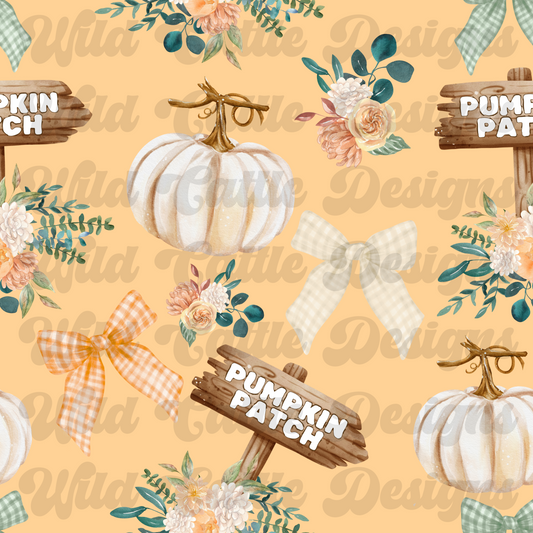 peachy pumpkin patch seamless