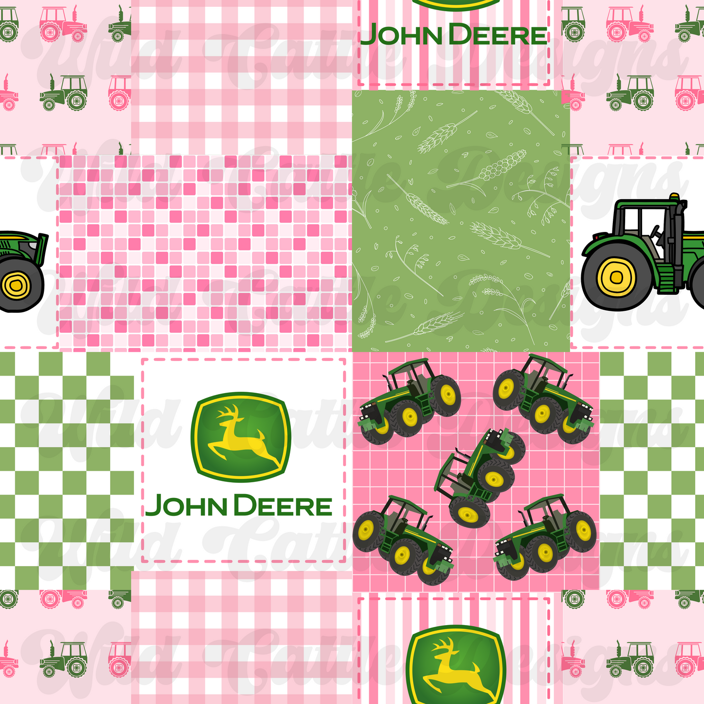 Pink Deer Patchwork