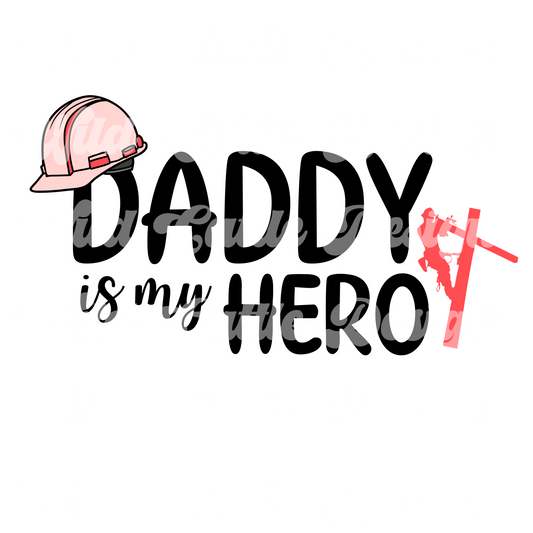 Pink Lineman Daddy PNG