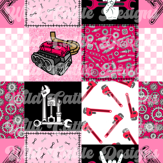 Pink Mechanic Patchwork